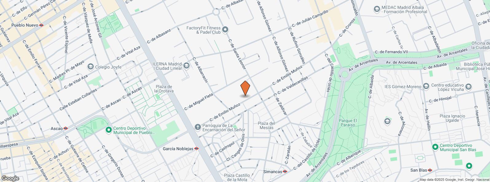 Mapa de Calle Emilio Muñoz, 21, San Blas - Canillejas, Madrid, 28037