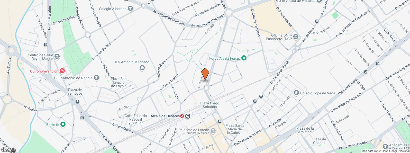 Location Map for Avenida Alcarria, 1, Alcalá de Henares, Madrid, 28805