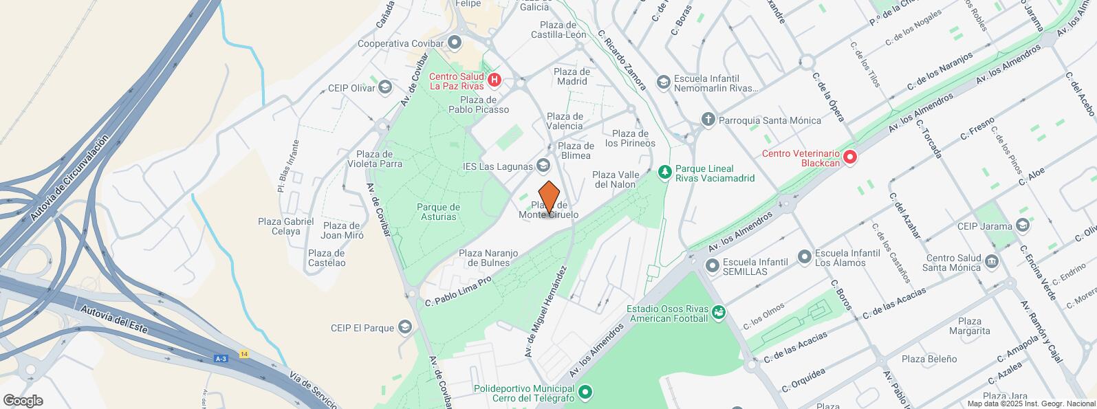 Location Map for Plaza Monte Ciruelo, 3, Rivas-Vaciamadrid, Madrid, 28529