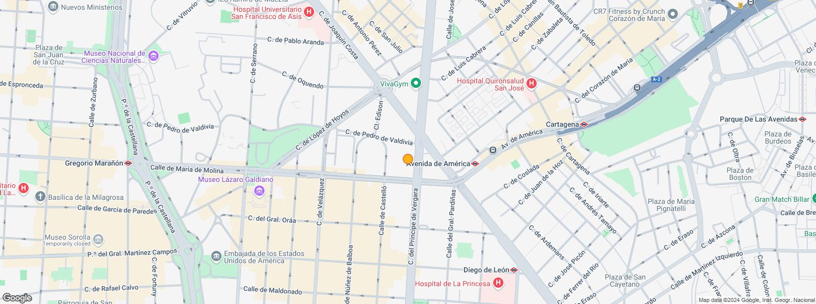 Location Map for Barrio Castellana, Salamanca, Madrid, 28006