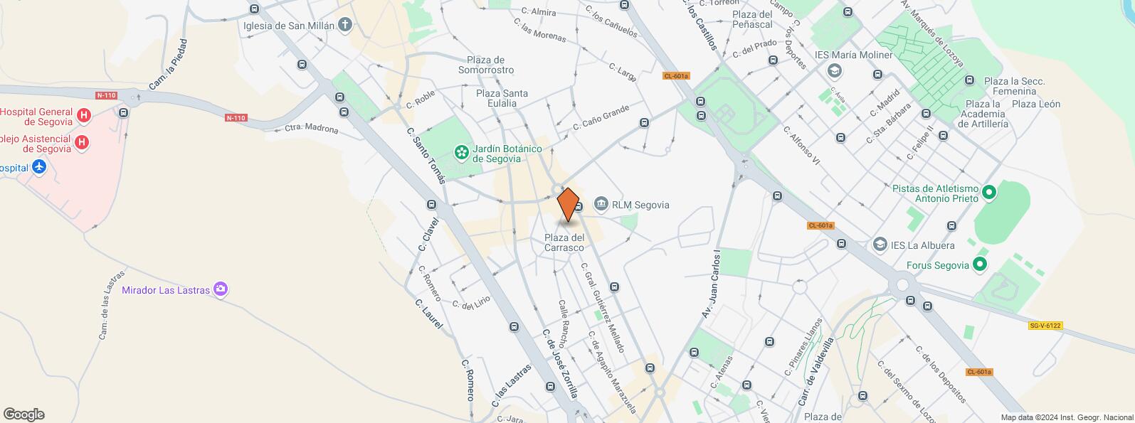 Location Map for Zona Universidad, Segovia, 40005