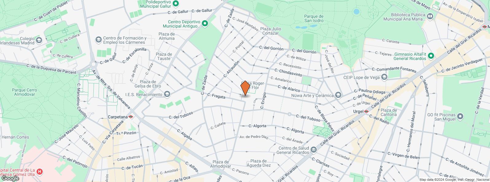 Location Map for Calle Fragata, 6, Carabanchel, Madrid, 28019