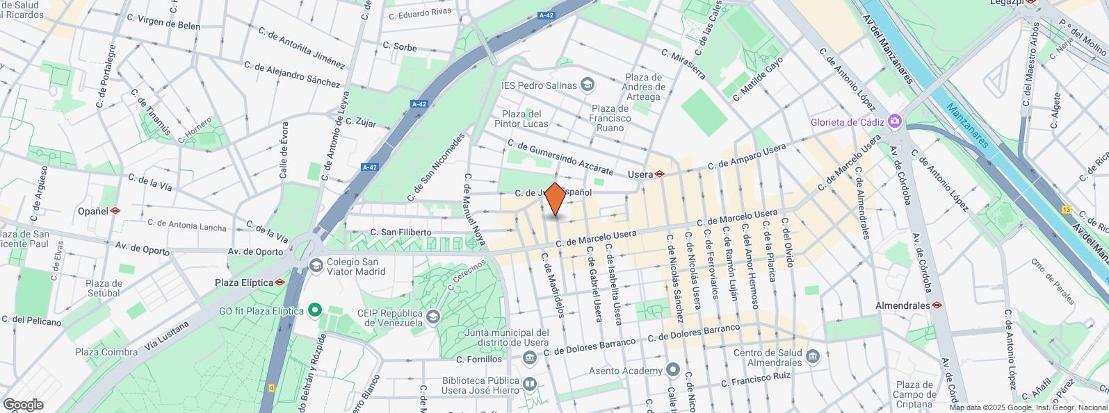 Location Map for Calle Elisa, 24, Usera, Madrid, 28026