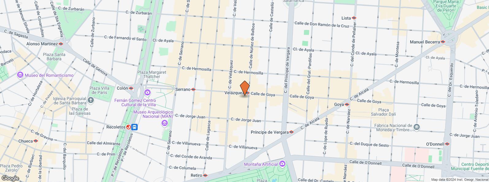 Mapa de Calle Goya, 24, Salamanca, Madrid, 28001