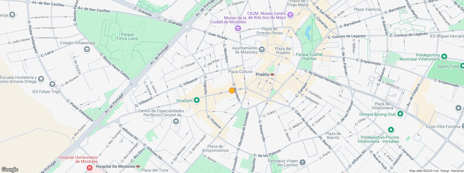 Location Map for Zona Centro, Móstoles, Madrid, 28934