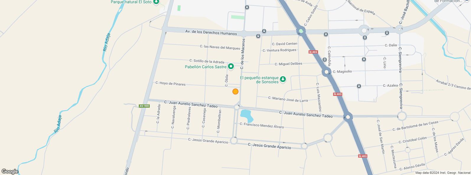 Location Map for Calle Hoyo de Pinares, 17, Ávila, 05002