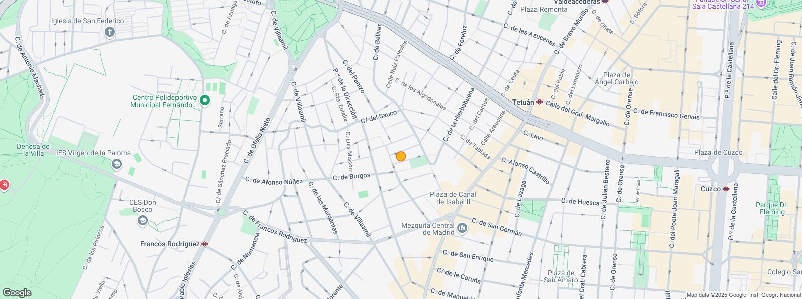 Mapa de Calle María Zayas, Tetuán, Madrid, 28039