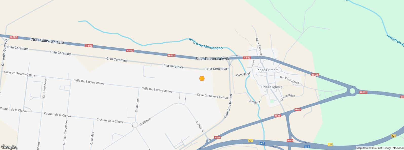 Location Map for Calle Cerámica, Talavera de la Reina, Toledo, 45600