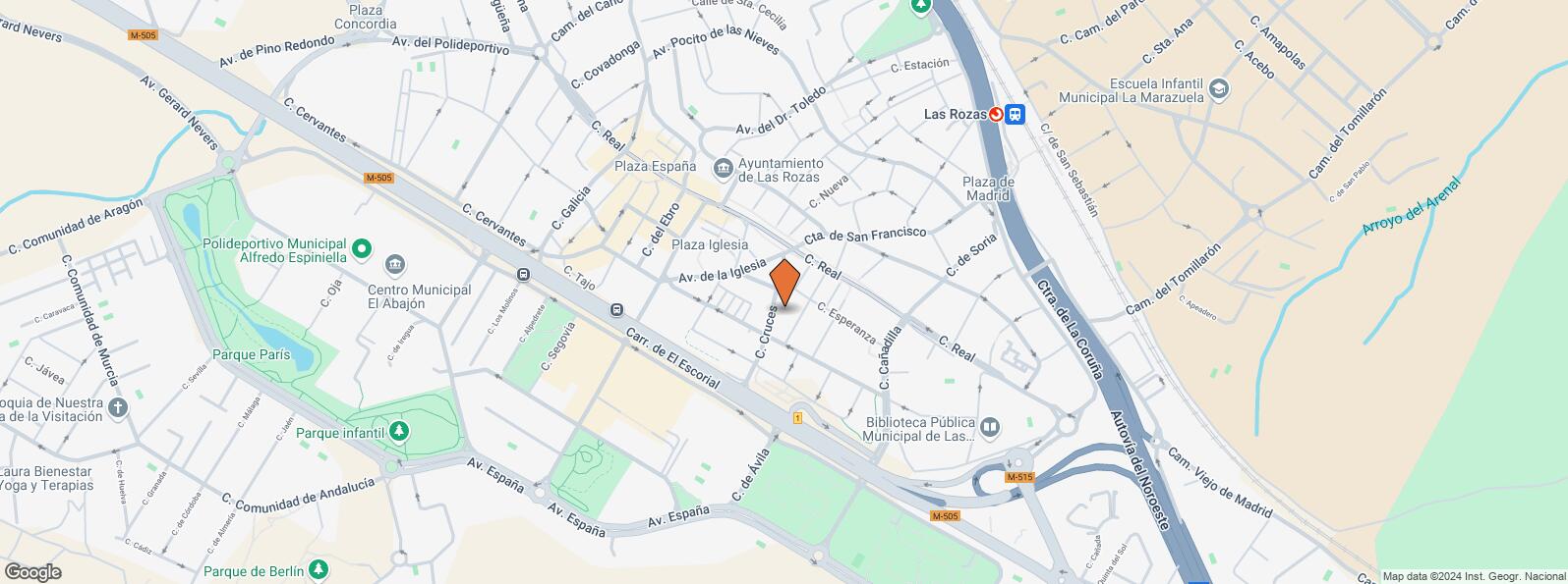 Location Map for Calle Andrés Segovia, 1, Las Rozas de Madrid, Madrid, 28230