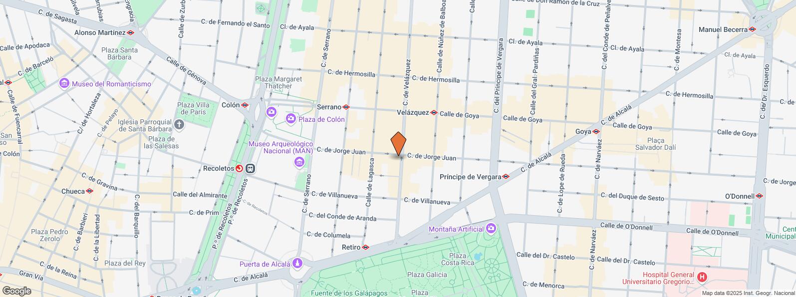 Mapa de Calle Velázquez, 21, Salamanca, Madrid, 28001