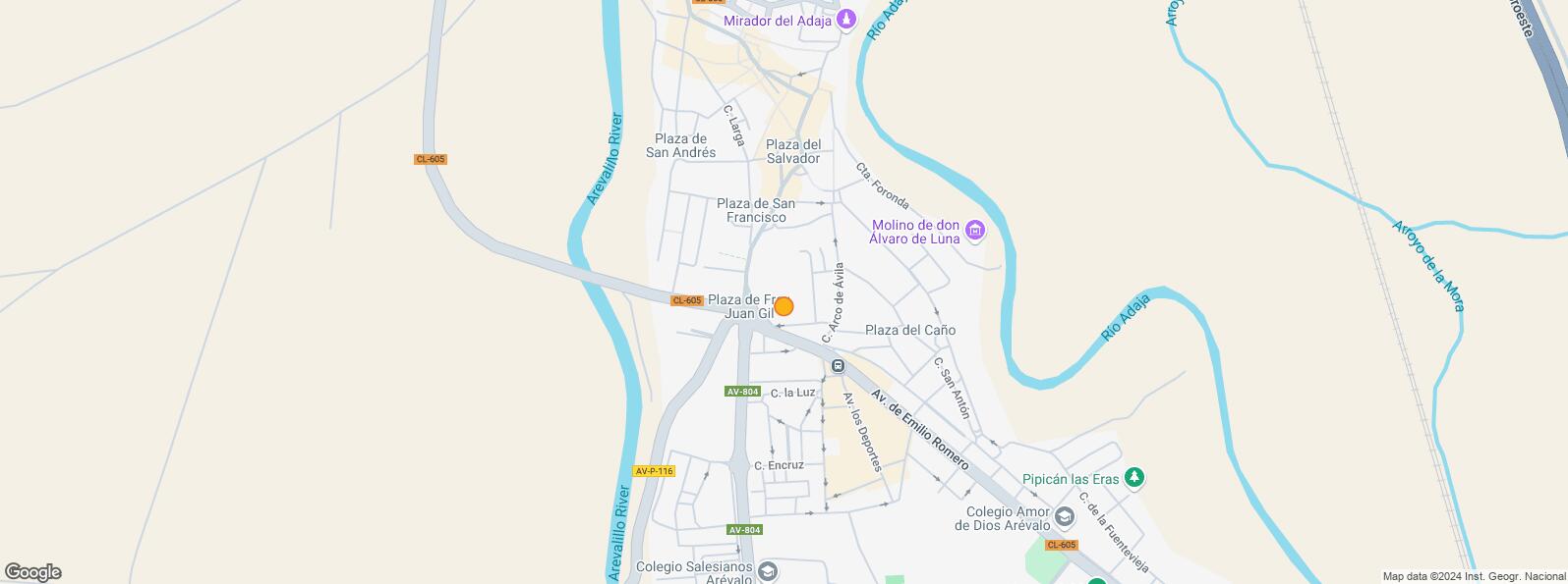 Location Map for Calle Isabel de Portugal, s/n, Arévalo, Ávila, 05200