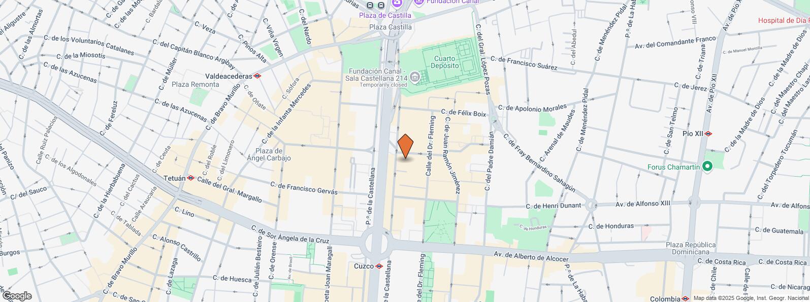 Location Map for Paseo Castellana, 192, Chamartín, Madrid, 28046