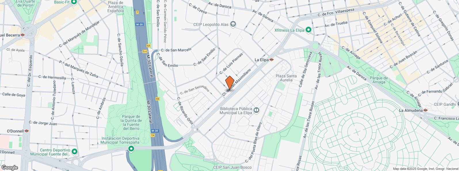 Location Map for Calle Maximiliano, Ciudad Lineal, Madrid, 28017