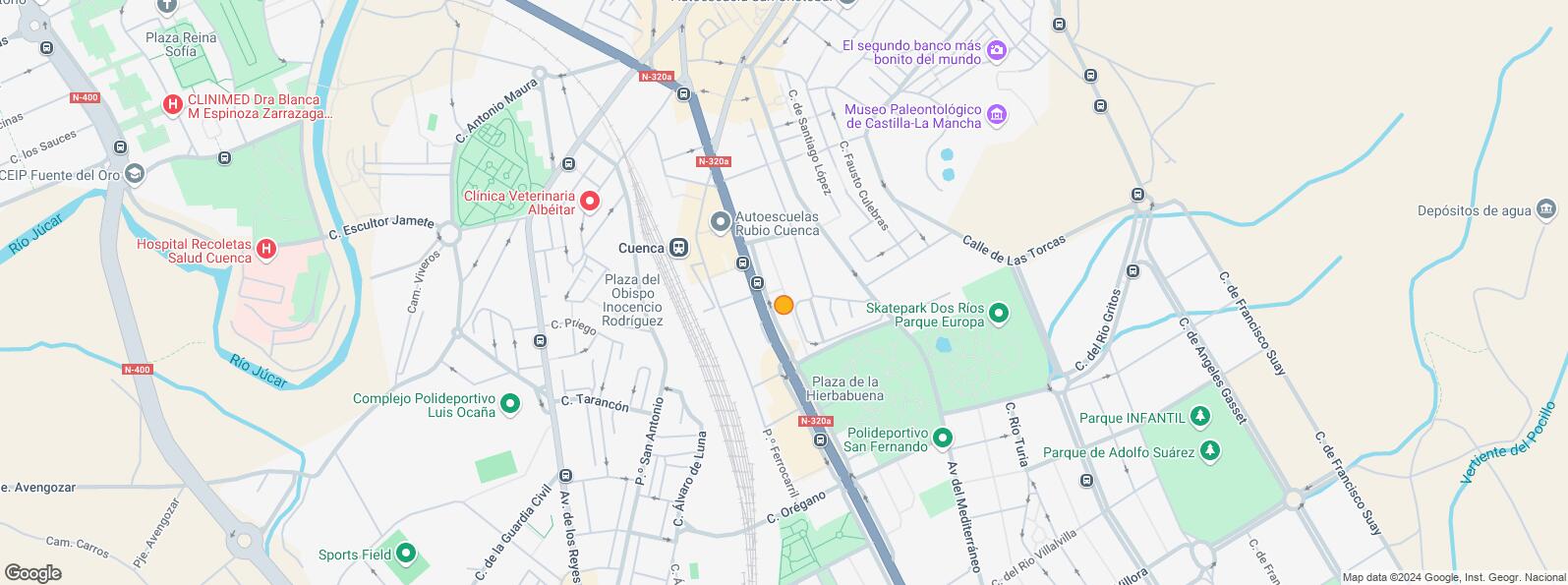 Location Map for Zona Travesía Fernando Fernán Gómez, Cuenca, 16004