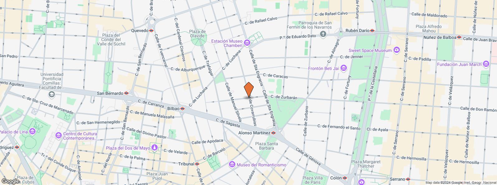 Location Map for Calle Nicasio Gallego, 20, Chamberí, Madrid, 28010