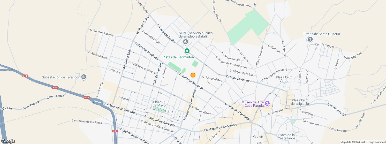 Location Map for Calle Antonio Machado, Tarancón, Cuenca, 16400