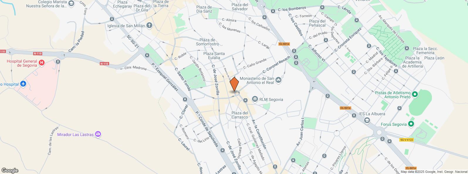 Location Map for Plaza Universidad, 6, Segovia, 40005