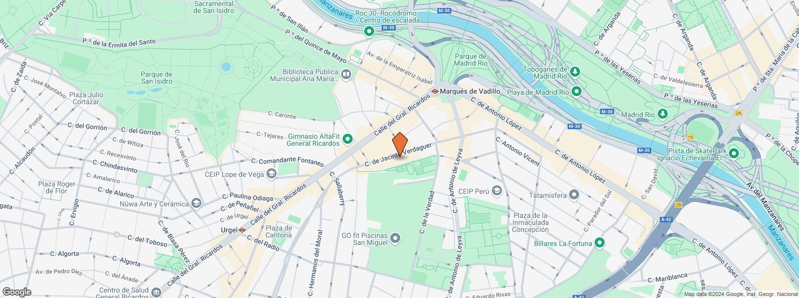 Location Map for Calle Jacinto Verdaguer, 23, Carabanchel, Madrid, 28019