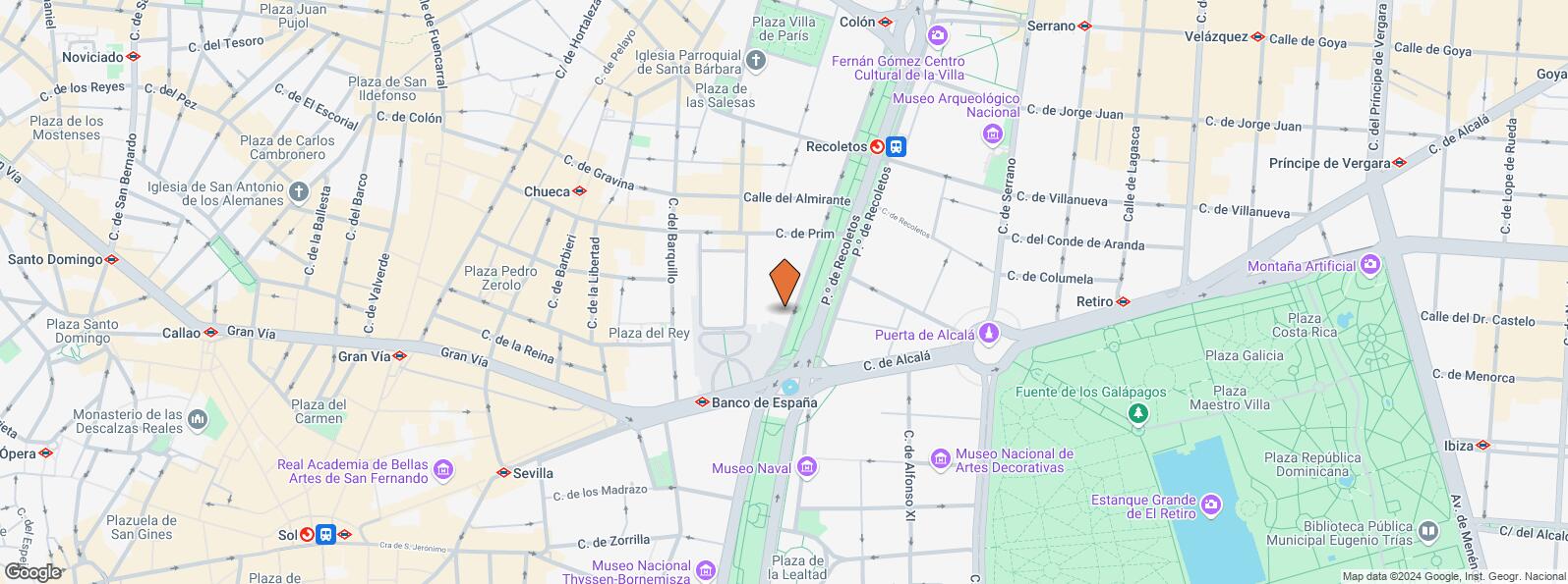 Mapa de Paseo Recoletos, 3, Centro, Madrid, 28001