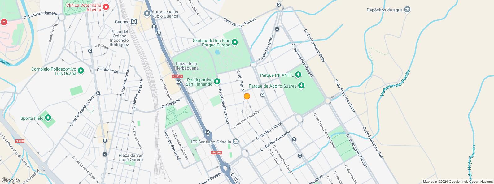 Location Map for Zona Parquesol, Cuenca, 16004