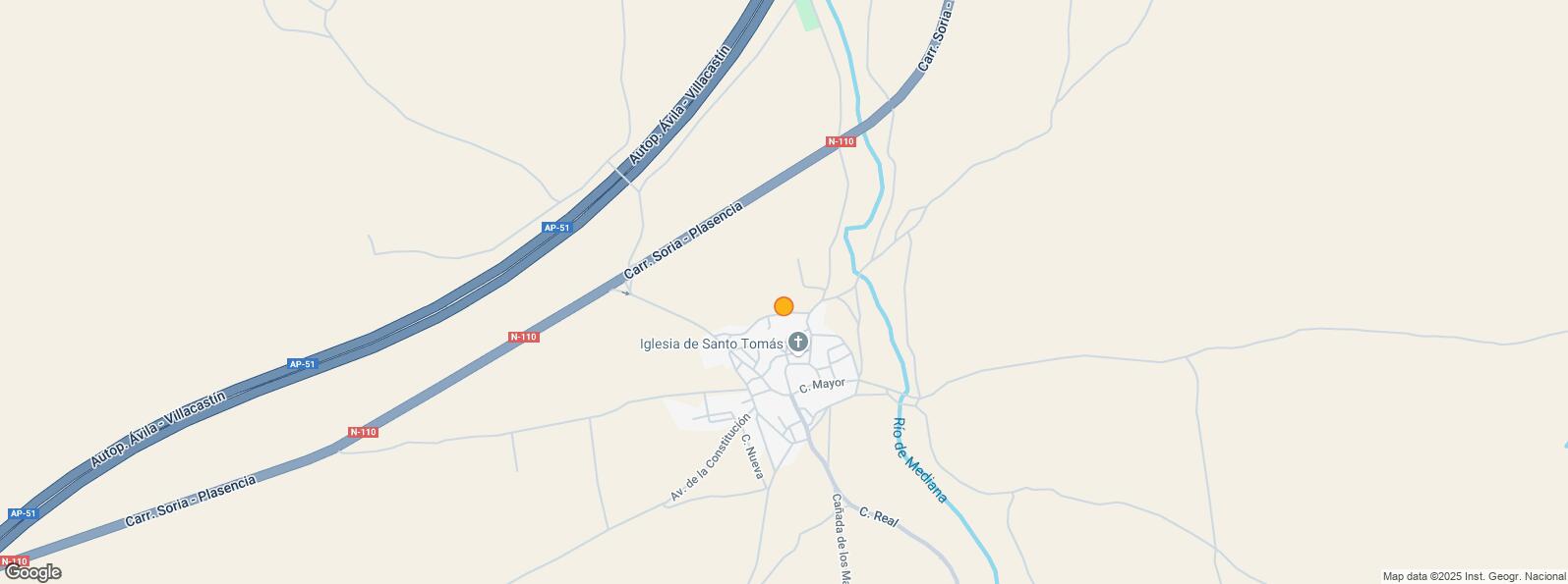 Location Map for Carretera de Ávila, Mediana de Voltoya, Ávila, 05194