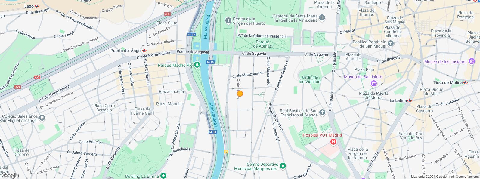 Location Map for Calle Moreno Nieto, 12, Arganzuela, Madrid, 28005