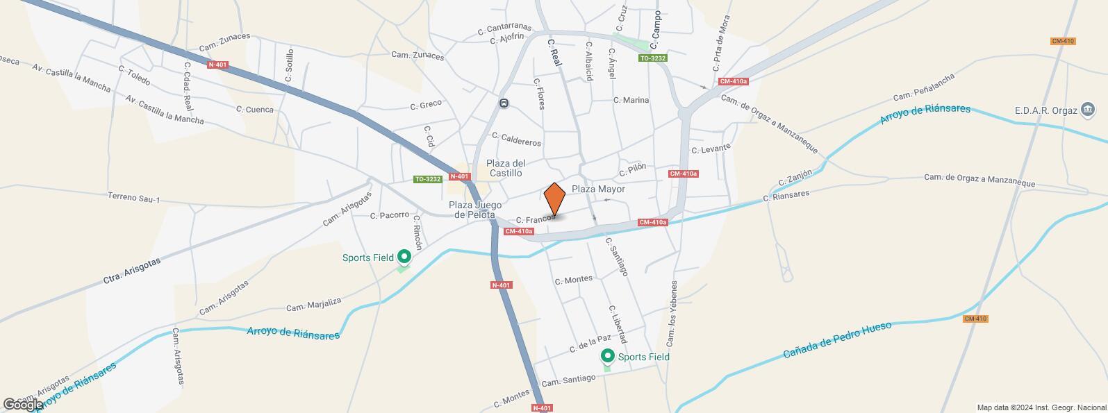 Location Map for Calle Francos, 11, Orgaz, Toledo, 45450