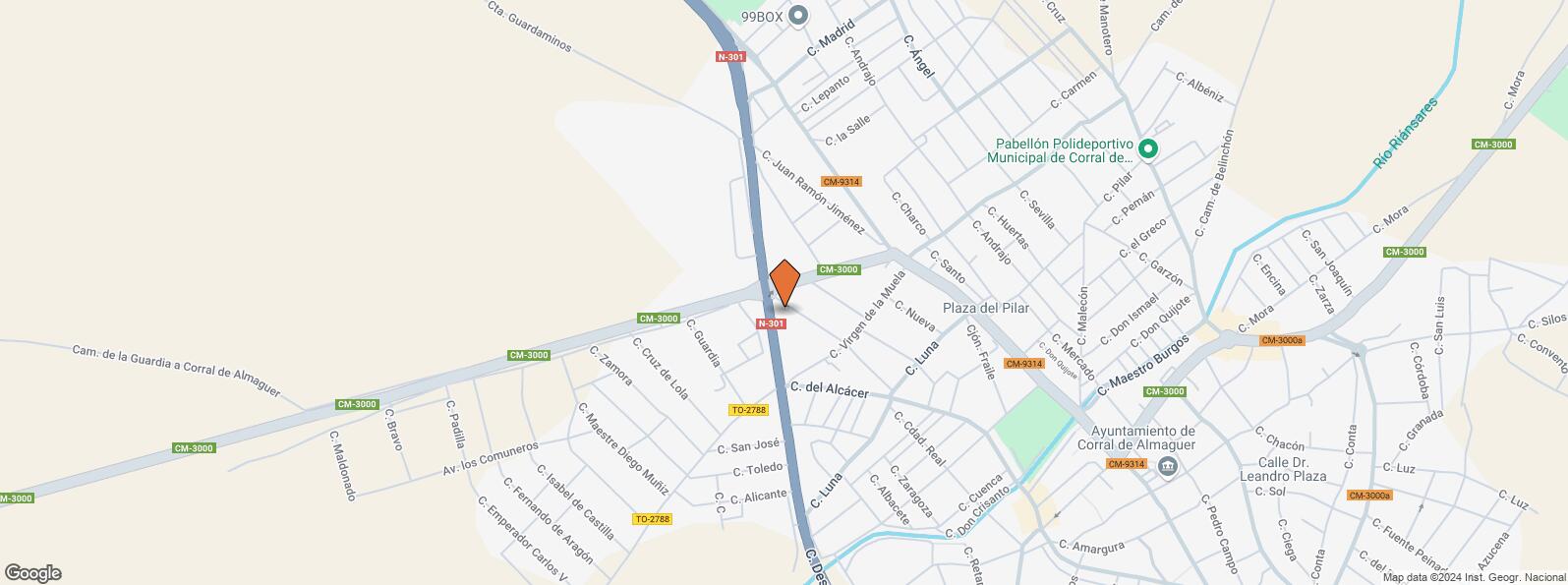 Location Map for Carretera Desviación, 26, Corral de Almaguer, Toledo, 45880