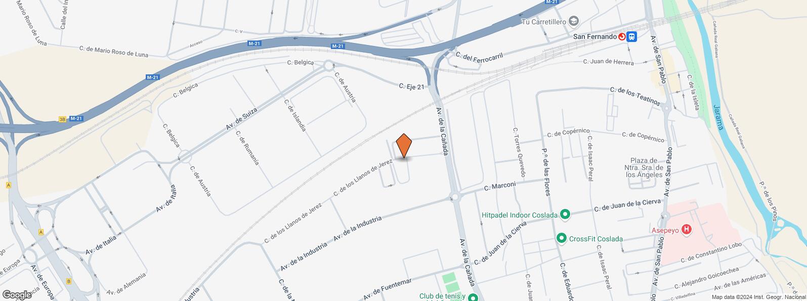 Mapa de Diamond Business Center, Calle Llanos de Jerez, 22, Coslada, Madrid, 28820