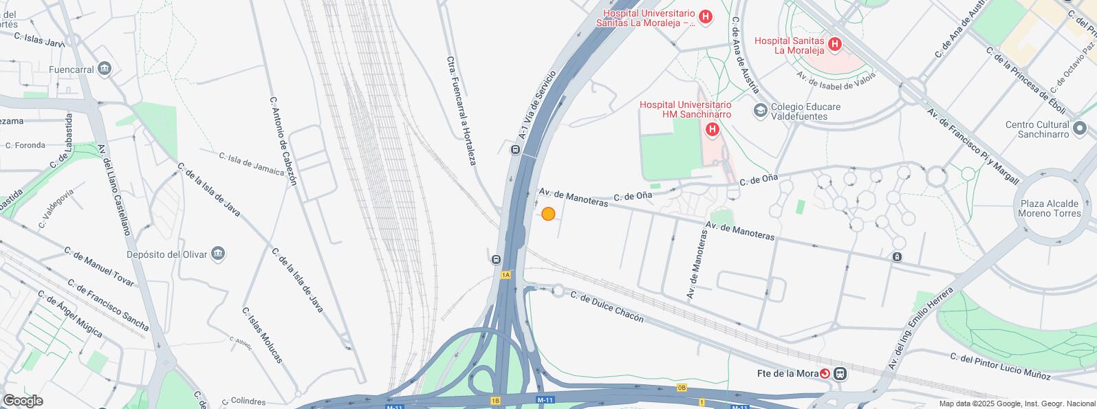 Mapa de Avenida Manoteras, Hortaleza, Madrid, 28050