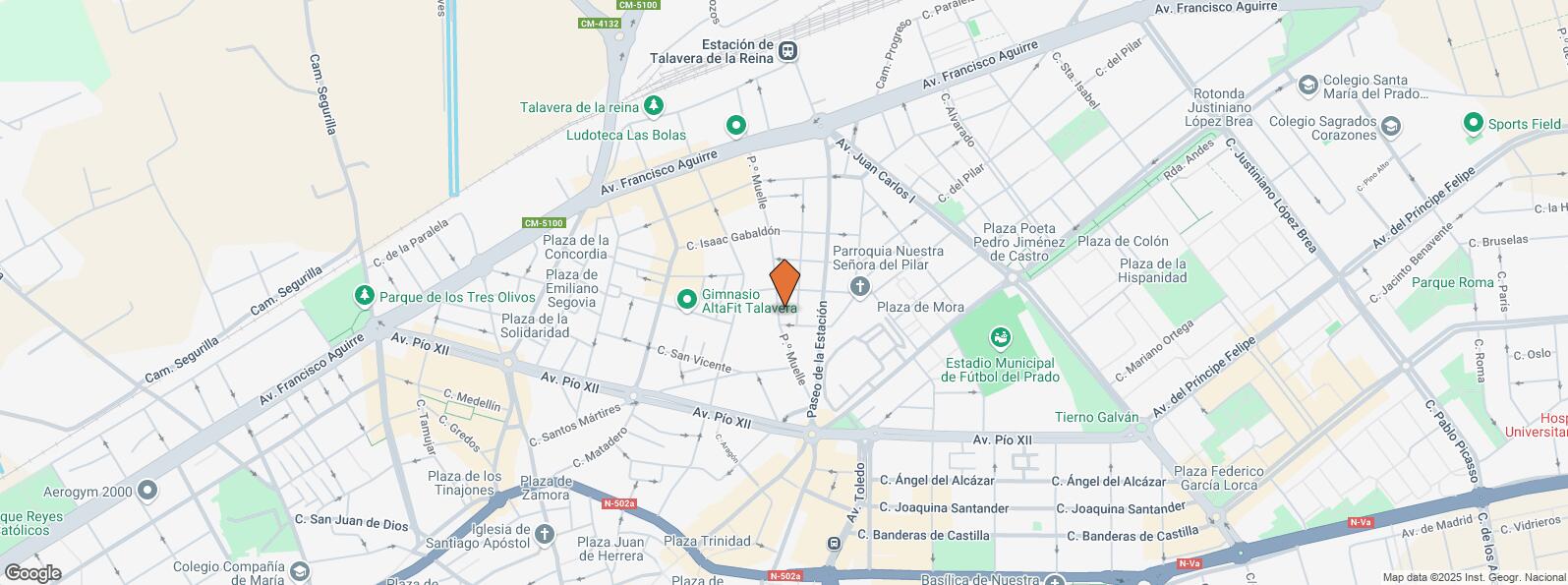 Location Map for Paseo Muelle, 14, Talavera de la Reina, Toledo, 45600