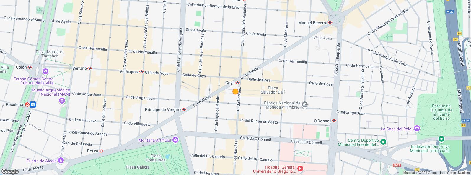 Mapa de Calle Fernán González, Salamanca, Madrid, 28009