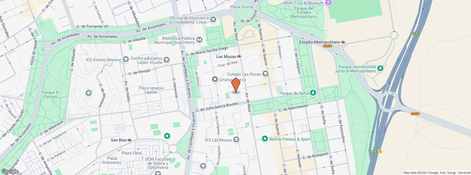 Location Map for Calle Julia García Boután, 23, San Blas - Canillejas, Madrid, 28022