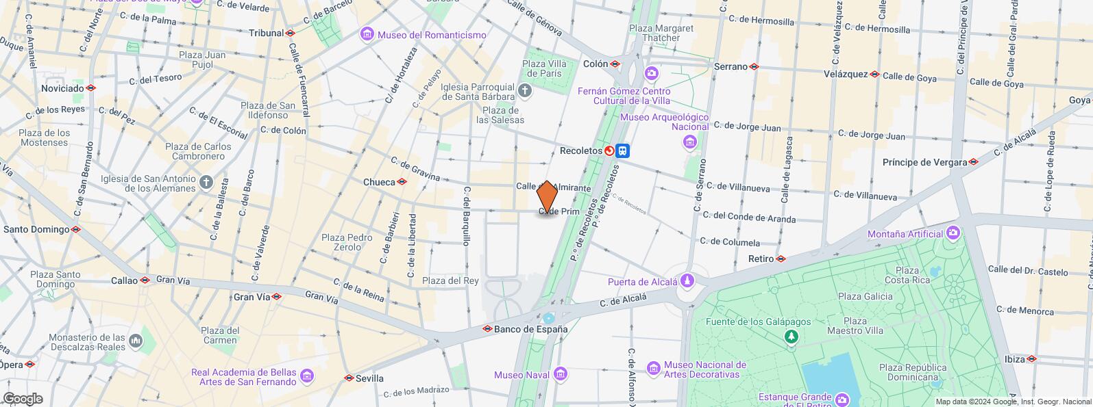 Location Map for Calle Prim, 12, Centro, Madrid, 28004