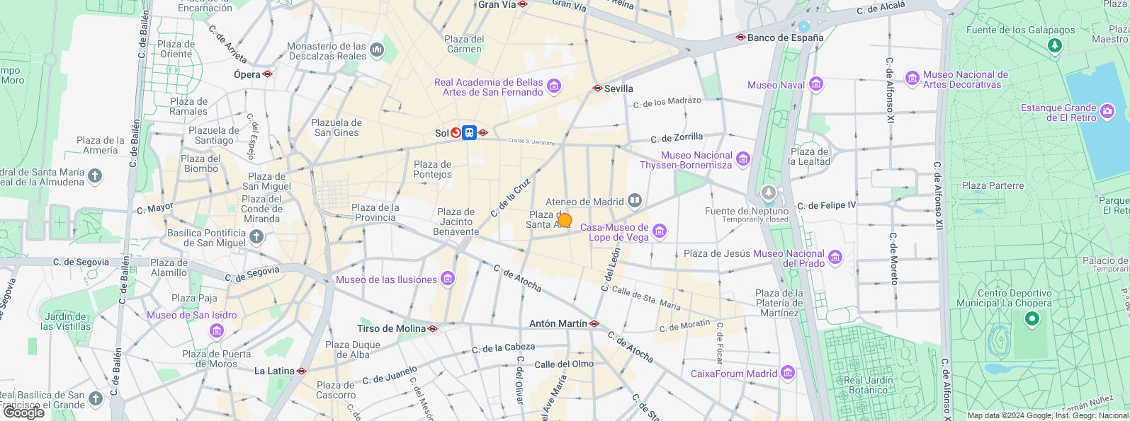 Location Map for Zona Sol, Centro, Madrid, 28012