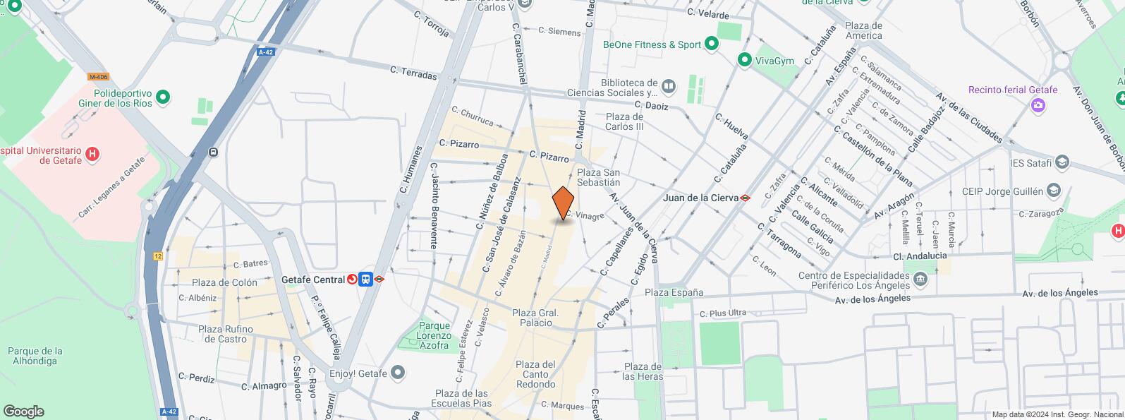 Mapa de Calle Madrid, 98, Getafe, Madrid, 28902