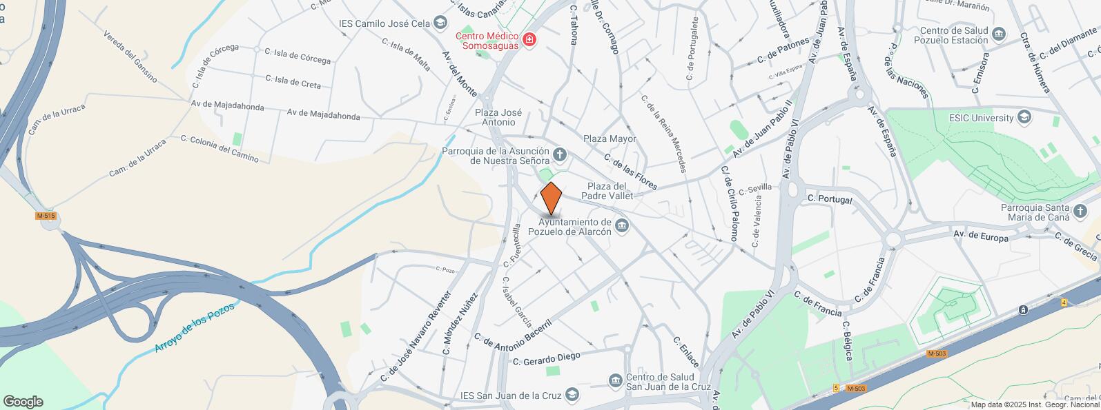 Location Map for Calle Hospital, 25, Pozuelo de Alarcón, Madrid, 28223