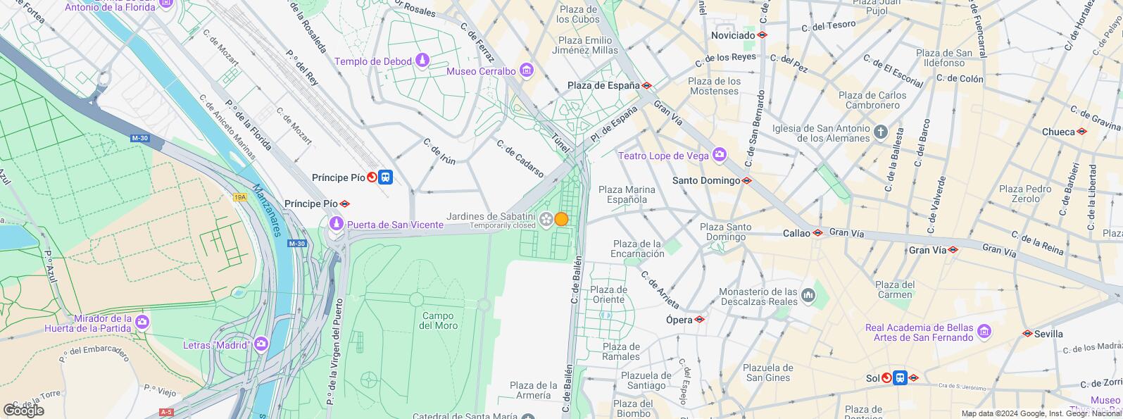 Mapa de Cuesta San Vicente, Moncloa - Aravaca, Madrid, 28008