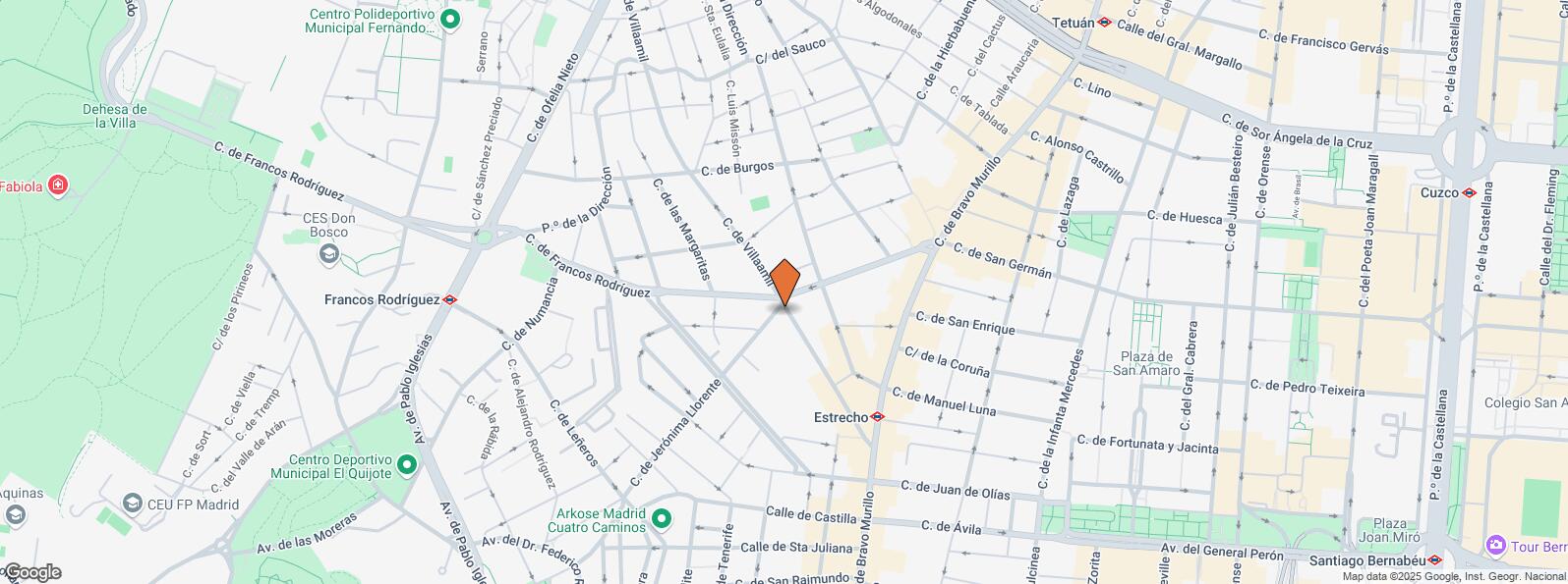 Location Map for Calle Jerónima Llorente, 1, Tetuán, Madrid, 28039