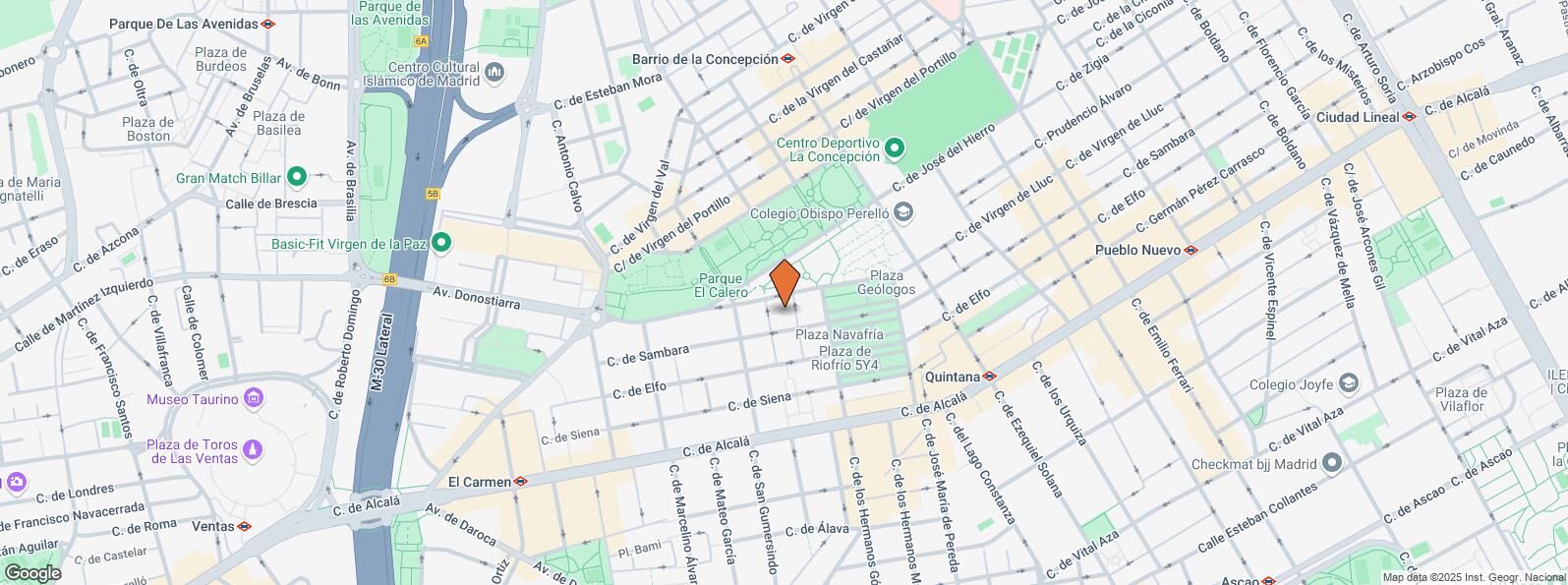 Location Map for Calle Virgen del Lluc, 38 , Ciudad Lineal, Madrid, 28027