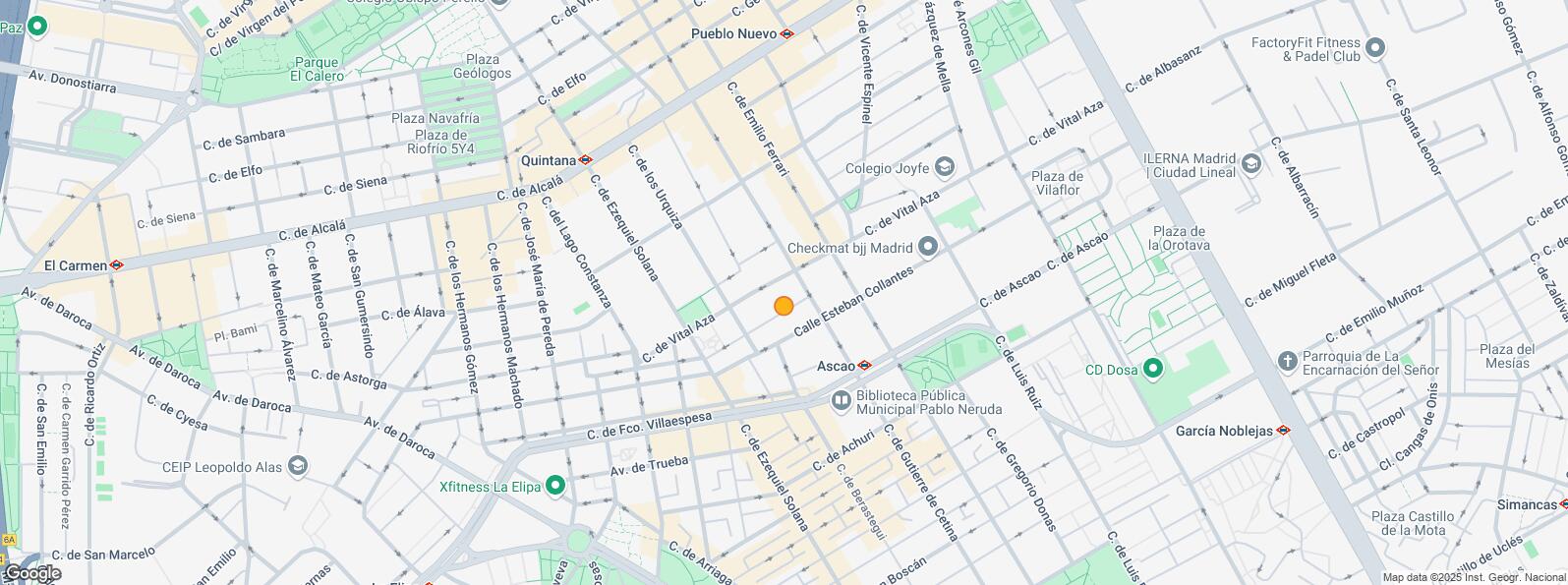 Location Map for Calle Esteban Collantes, Ciudad Lineal, Madrid, 28017