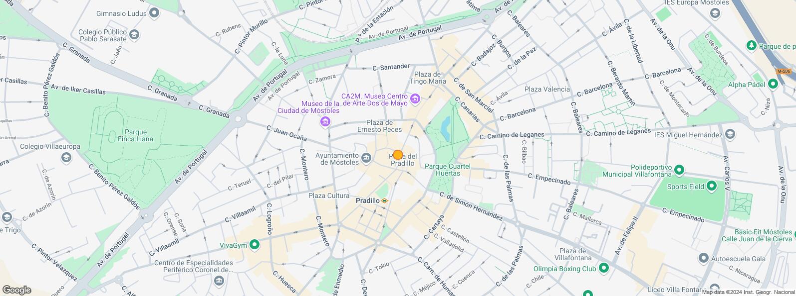 Location Map for Zona Pradillo, Móstoles, Madrid, 28931