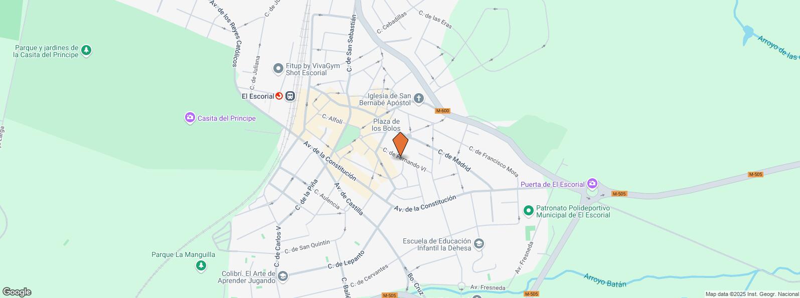 Location Map for Calle Fernando VI, 10, El Escorial, Madrid, 28280