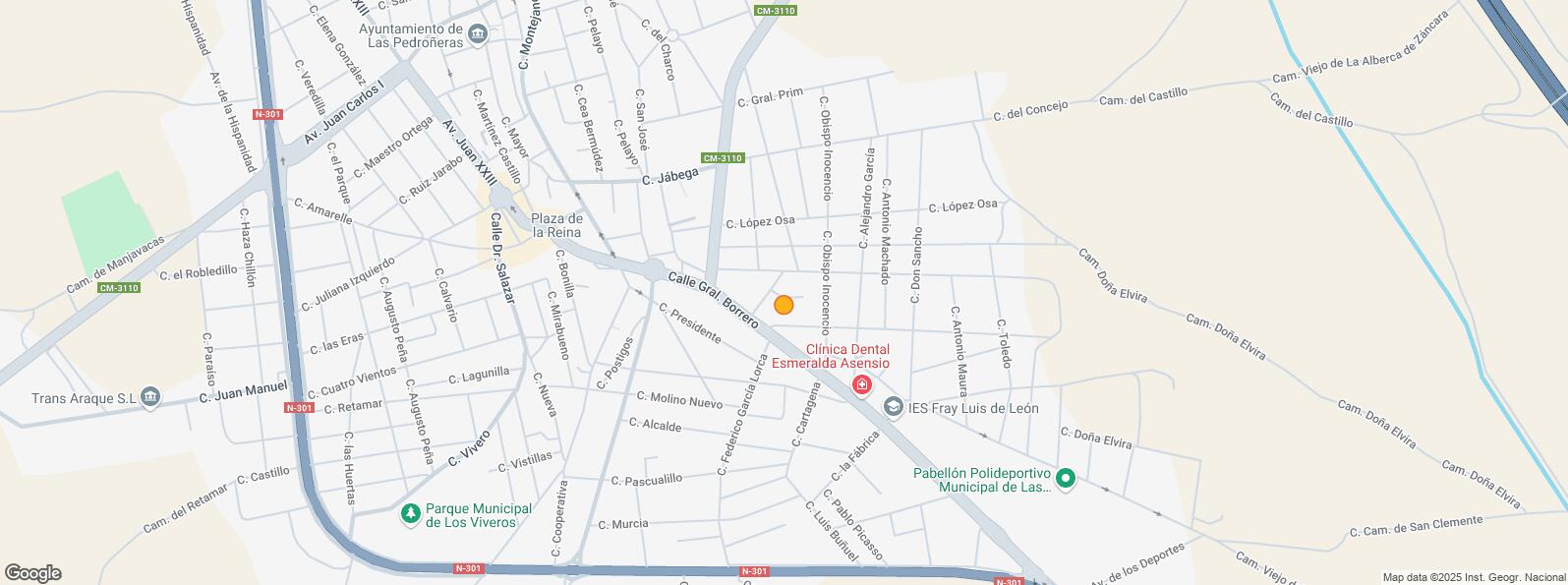 Location Map for Calle Lagunilla, Las Pedroñeras, Cuenca, 16660