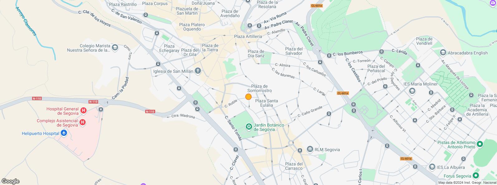 Location Map for Calle Roble, Segovia, 40002