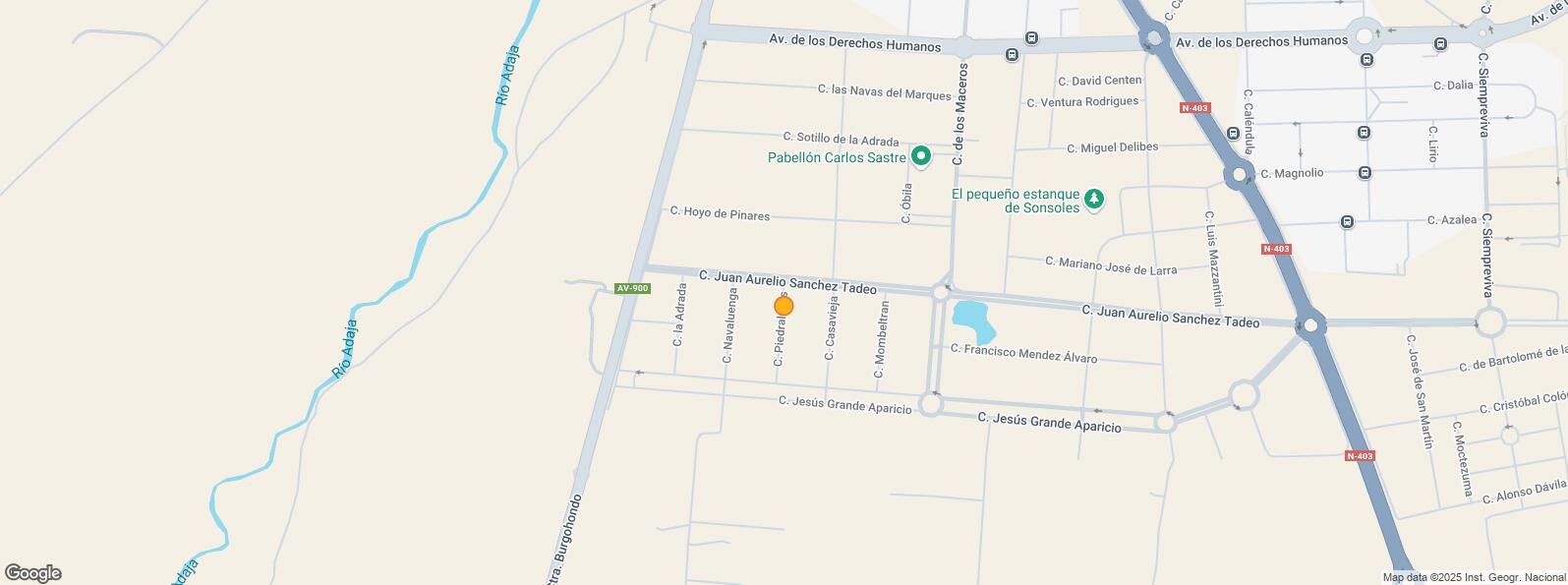 Location Map for Calle Juan Aurelio Sánchez Tadeo, Ávila, 05002