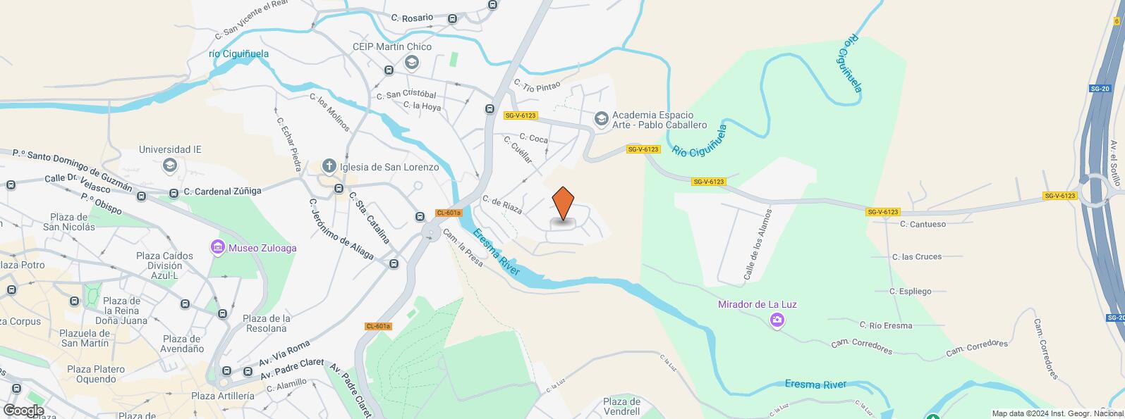 Location Map for Calle Riaza, Segovia, 40003