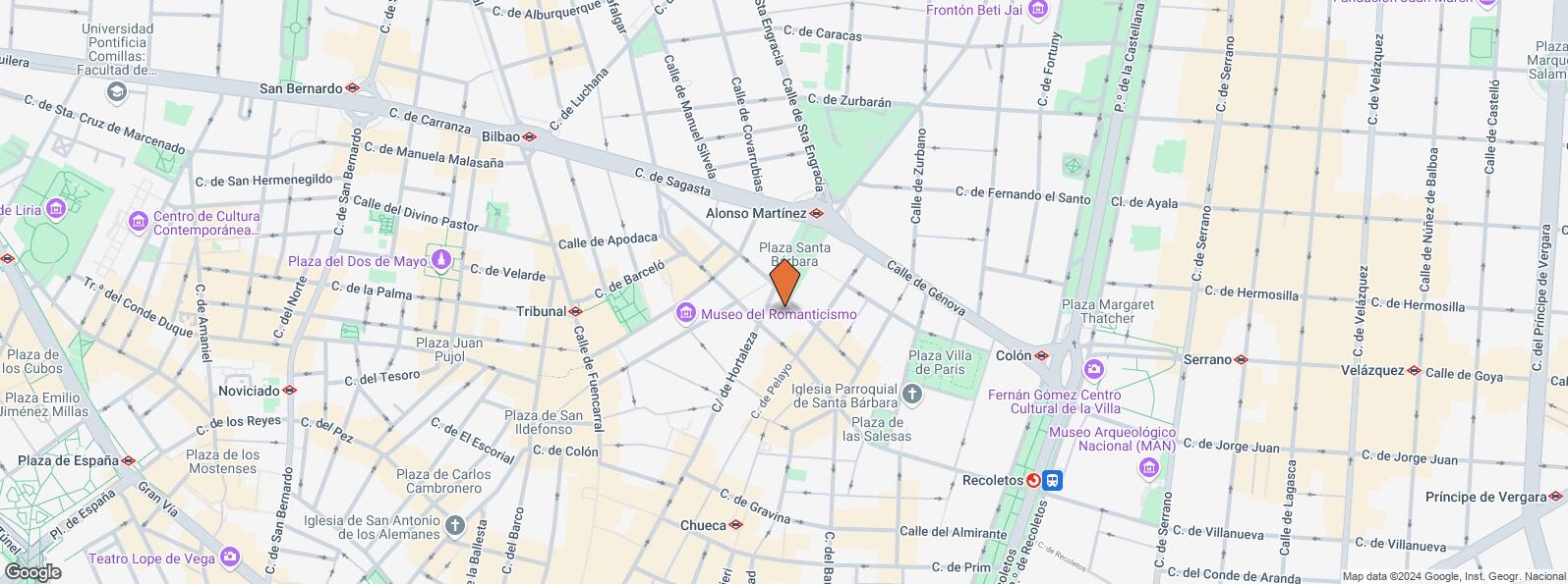 Mapa de Calle Hortaleza, 118, Centro, Madrid, 28004