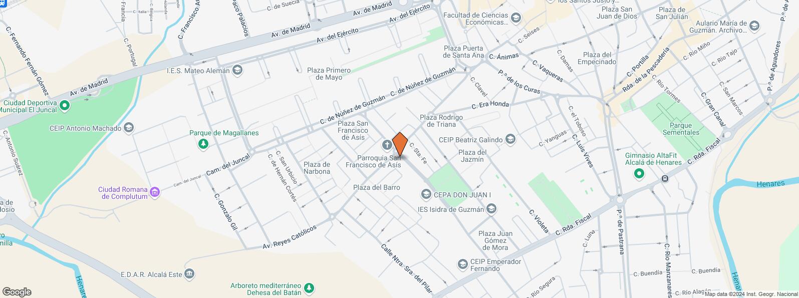 Location Map for Calle San Vidal, 2, Alcalá de Henares, Madrid, 28803