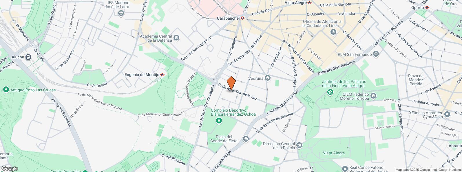 Location Map for Calle Nuestra Señora de la Luz, 27, Carabanchel, Madrid, 28025